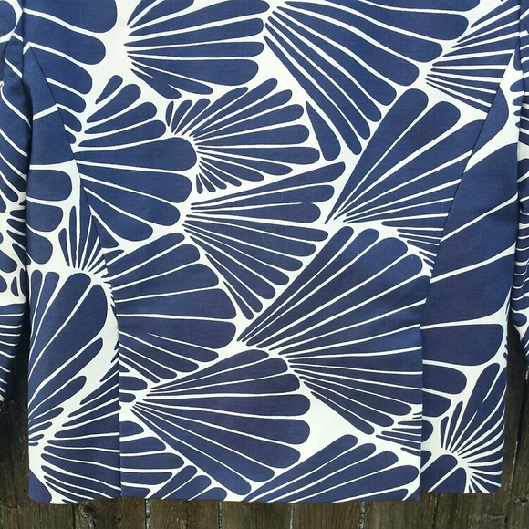 J Crew Navy White Fanfare Cropped Blazer 2 - Picture 9 of 14